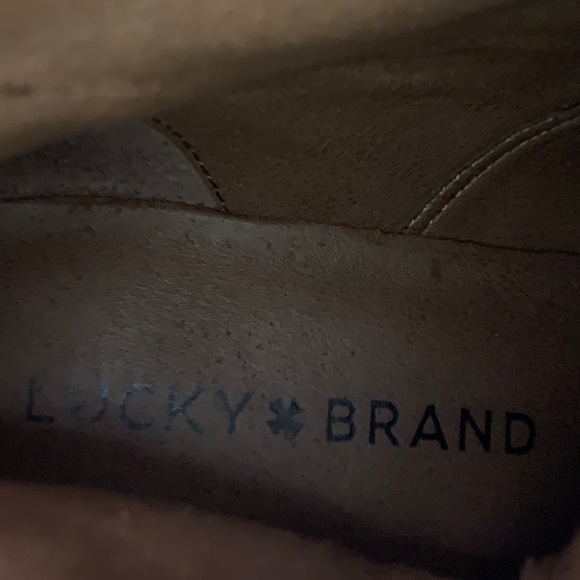 Lucky Brand 7.5 Taupe Brown Giorgia Lace Up Boots - Picture 12 of 12